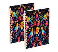 Waassud Lot de 2 carnets à spirales détachables pour le travail, l'université, 60 pages A5, fournitures de bureau