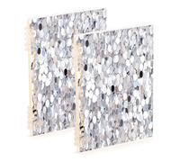 Waassud Lot de 60 carnets à spirales détachables avec motif à paillettes blanches pour le travail, l'université, 60 pages, fournitures de bureau A5