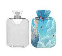 Waassud Lovely Angel Bouillotte avec housse souple pour soulager la douleur, coussin chauffant pour le cou et les épaules, taille S