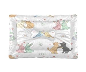 Waassud Lovely Animals - Tapis épais antidérapant et résistant à la mastication pour animaux domestiques, chiens, chats, tapis de cage doux et lavable pour sol, canapé, voiture, 91,4 x 61 cm