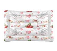 Waassud Lovely Doves - Tapis épais antidérapant et résistant à la mastication pour animaux de compagnie pour chiens et chats, doux et lavable, tapis de cage pour sol, canapé, voiture, 91,4 x 61 cm
