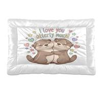 Waassud Lovely Otters - Tapis épais antidérapant et résistant à la mastication pour animaux de compagnie pour chiens et chats, doux et lavable, tapis de cage pour sol, canapé, voiture, 45,7 x 61 cm