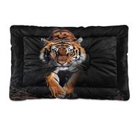 Waassud Menacing Tiger Tapis épais antidérapant et résistant à la mastication pour animaux de compagnie pour chiens et chats - Doux et lavable - Tapis de cage pour sol, canapé, voiture - 45,7 x 61 cm