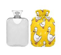 Waassud Mignon canard blanc bouillotte avec housse souple pour soulager la douleur 2L coussin chauffant pour cou épaule petite