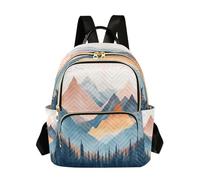 Waassud Montagnes et forêts Sac à dos pour femme, léger, décontracté, matelassé, sac à dos de voyage tendance pour le travail, la gym, l'université, taille S, multicolore, M, Moderne
