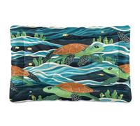 Waassud Ocean Turtle - Tapis épais antidérapant et résistant à la mastication pour animaux de compagnie, chiens, chats, tapis de cage doux et lavable pour sol, canapé, voiture, 45,7 x 61 cm