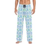 Waassud Pantalon de pyjama pour homme, motif cercles aquarelle, pantalon de survêtement doux avec poches, pantalon de pyjama pour homme, taille S, multicolore, S