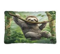 Waassud Paresseux dans la jungle - Tapis épais antidérapant et résistant à la mastication - Doux et lavable - Pour sol, canapé et voiture - 45,7 x 61 cm