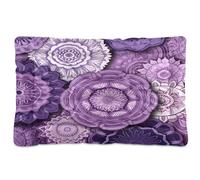 Waassud Purple Abstract+ Mandalas1 Tapis épais antidérapant et résistant à la mastication pour animaux de compagnie - Doux et lavable - Tapis de cage pour canapé, voiture - 45,7 x 61 cm