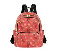 Waassud Red Chili Peppers Sac à dos léger et décontracté matelassé pour femme, sac à dos de voyage tendance pour le travail, la gym, l'université, taille S, multicolore, M, Moderne