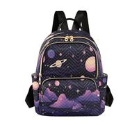 Waassud Sac à dos avec illustration d'astronomie pour femme - Léger et décontracté - Matelassé - Sac à dos de voyage tendance pour le travail, la gym, l'université - Taille S, multicolore, M, Moderne