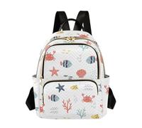 Waassud Sac à dos Crabs Oceans Starfish pour femme, léger, décontracté, matelassé, sac à dos de voyage tendance pour le travail, la gym, l'université, taille S, multicolore, M, Moderne