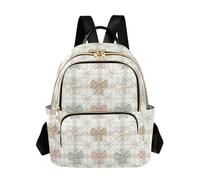Waassud Sac à dos décoratif vichy pour femme - Léger et décontracté - Matelassé - Tendance - Pour le travail, la gym, l'université - Taille S, multicolore, S, Moderne