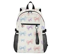 Waassud Sac à dos léger pour ordinateur portable de 20 l avec compartiment pour ordinateur portable de 35,6 cm, motif nœuds vichy pour homme et femme, sac à dos de voyage léger pour l'université, le