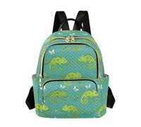 Waassud Sac à dos mignon caméléons pour femme léger décontracté matelassé sac à dos de voyage tendance pour le travail, la gym, l'université, taille S, multicolore, S, Moderne