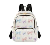 Waassud Sac à dos tendance avec nœuds vichy pour femme - Léger et décontracté - Matelassé - Sac à dos de voyage tendance pour le travail, la gym, l'université - Taille S, multicolore, M, Moderne