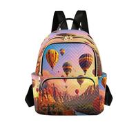 Waassud Sac à dos volante en forme de montgolfière pour femme, léger, décontracté, matelassé, sac à dos de voyage tendance pour le travail, la gym, l'université, taille S, multicolore, M, Moderne