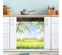 Waassud Serene Spring Fields Housse magnétique décorative réutilisable pour lave-vaisselle 58,4 x 66 cm (l x H)