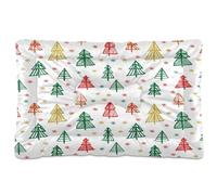 Waassud Simple Line Tapis épais en forme de sapin de Noël pour chien et chat - Lit antidérapant et résistant à la mastication - Doux et lavable - Pour sol, canapé, voiture - 91,4 x 61 cm