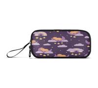 Waassud Sleepy Capybaras Trousse à crayons grande capacité 3 compartiments en nylon avec fermeture éclair pour bureau artiste