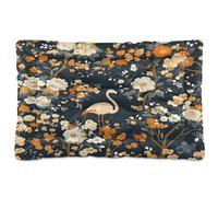 Waassud Tapis épais à motif floral avec flamant rose pour chien et chat - Lit antidérapant et résistant à la mastication - Doux et lavable - Pour sol, canapé, voiture - 91,4 x 61 cm