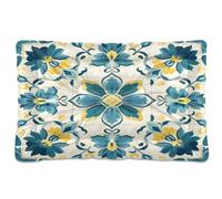 Waassud Tapis épais à motif mandala bohème antidérapant et résistant à la mastication pour animaux de compagnie, chiens, chats, tapis de niche lavable pour sol, canapé, voiture, 91,4 x 61 cm