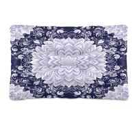 Waassud Tapis épais antidérapant et résistant à la mastication à motif floral mandala pour animal domestique, chien, chat, doux et lavable, tapis de cage pour sol, canapé, voiture, 91,4 x 61 cm