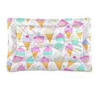 Waassud Tapis épais antidérapant et résistant à la mastication avec cônes de crème glacée, doux et lavable, pour sol, canapé, voiture, 91,4 x 61 cm