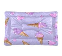 Waassud Tapis épais antidérapant et résistant à la mastication avec cônes de crème glacée, doux et lavable, pour sol, canapé, voiture, 91,4 x 61 cm