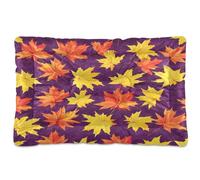 Waassud Tapis épais antidérapant et résistant à la mastication avec motif de feuilles d'érable rouges pour animaux domestiques, chiens, chats, tapis de cage doux et lavable pour sol, canapé, voiture