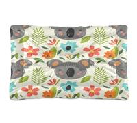 Waassud Tapis épais antidérapant et résistant à la mastication avec motif koala et fleur, lit doux et lavable pour sol, canapé, voiture, 91,4 x 61 cm