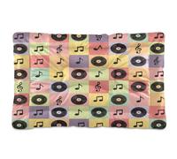 Waassud Tapis épais antidérapant et résistant à la mastication avec notes de musique pour chiens et chats, tapis de cage doux et lavable pour sol, canapé, voiture, 45,7 x 61 cm