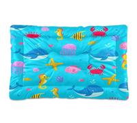 Waassud Tapis épais antidérapant et résistant à la mastication - Motif animaux marins - Doux et lavable - Pour sol, canapé, voiture - 91,4 x 61 cm