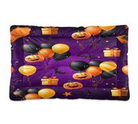 Waassud Tapis épais antidérapant et résistant à la mastication pour animal de compagnie - Motif ballons d'Halloween - Doux et lavable - Pour sol, canapé, voiture - 91,4 x 61 cm