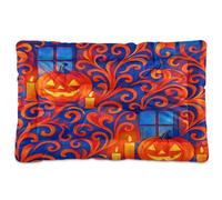 Waassud Tapis épais antidérapant et résistant à la mastication pour animaux de compagnie pour chiens et chats, motif scène d'Halloween, tapis de cage pour sol, canapé, voiture, 91,4 x 61 cm