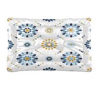 Waassud Tapis épais antidérapant et résistant à la mastication pour chien, chat, motif mandalas floraux, doux et lavable, tapis de cage pour sol, canapé, voiture, 45,7 x 61 cm