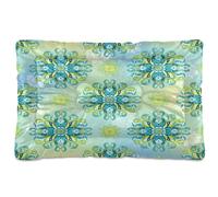 Waassud Tapis épais antidérapant et résistant à la mastication pour chien et chat - Motif mandala vert - Tapis de cage doux et lavable - Pour sol, canapé, voiture - 45,7 x 61 cm