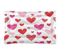 Waassud Tapis épais antidérapant et résistant à la mastication pour chiens et chats - Motif cœurs rouges - 45,7 x 61 cm