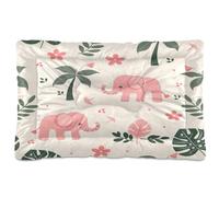 Waassud Tapis épais antidérapant et résistant à la mastication pour chiens et chats - Motif éléphants mignons - Doux et lavable - Pour sol, canapé, voiture - 45,7 x 61 cm
