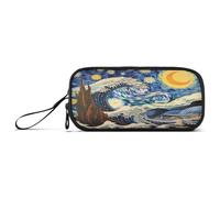 Waassud Trousse à crayons The Starry Night Art - Grande capacité - Trousse à crayons - Esthétique - Fermeture éclair - Organiseur de bureau, Multicolore, Trousse à crayons