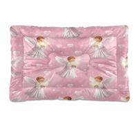 Waassud Valentines Angel Heart Tapis épais antidérapant et résistant à la mastication pour animaux de compagnie pour chiens et chats Tapis de cage doux et lavable pour sol, canapé, voiture, 45,7 x 61