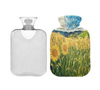 Waassud Van Gogh's Fields Bouillotte avec housse souple pour soulager la douleur 2 L Coussin chauffant pour cou et épaules Taille M