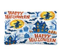 Waassud Whimsical Tapis épais antidérapant et résistant à la mastication sur le thème d'Halloween pour animaux de compagnie, chiens, chats, doux et lavable, tapis de niche pour sol, canapé, voiture
