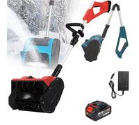 WaaYb Souffleuse à Neige électrique, Pelle de déneigement alimentée par Batterie, déneigeuse sans Fil avec Plaque directionnelle et poignée réglable, Largeur de Nettoyage du Lanceur brossé 33 cm pour