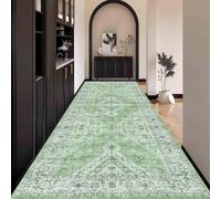Waazgle Tapis vintage pour couloir, cuisine, lavable, antidérapant, 90 x 120 cm, tapis de cuisine, tapis de couloir, durable, pour salle à manger, couloir, vendu au mètre