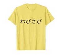 Wabi Sabi Mots Japonais T-Shirt, Homme, Citron, L