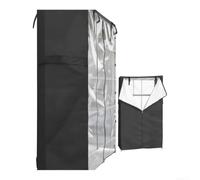 Wablissia Housse imperméable et anti-poussière avec façade en PVC transparent et ouvertures à fermeture éclair, sac de rangement de protection en tissu Oxford 210D pour étagères intérieures et