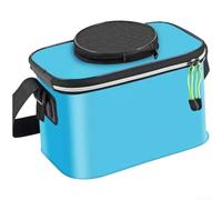 Wablissia Seau de pêche pliable, boîte de rangement pour poissons en EVA, portable pour vivier avec sangles réglables, rangement des poissons vivants et organisation des articles de pêche, réservoir