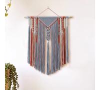 WABMJGW Tapisserie Murale en macramé bohème Chic, Art géométrique Fait à la Main, Fil de Coton, Tapisserie Moderne en macramé, décoration Murale for la Maison, 3 Tailles(60x80cm)