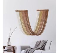 WABMJGW Tenture Murale en macramé, tissée à la Main, dégradé de Couleurs, Style bohème, décoration Murale en Cordon de Coton pour Chambre à Coucher, Salon,Brown 40x195cm